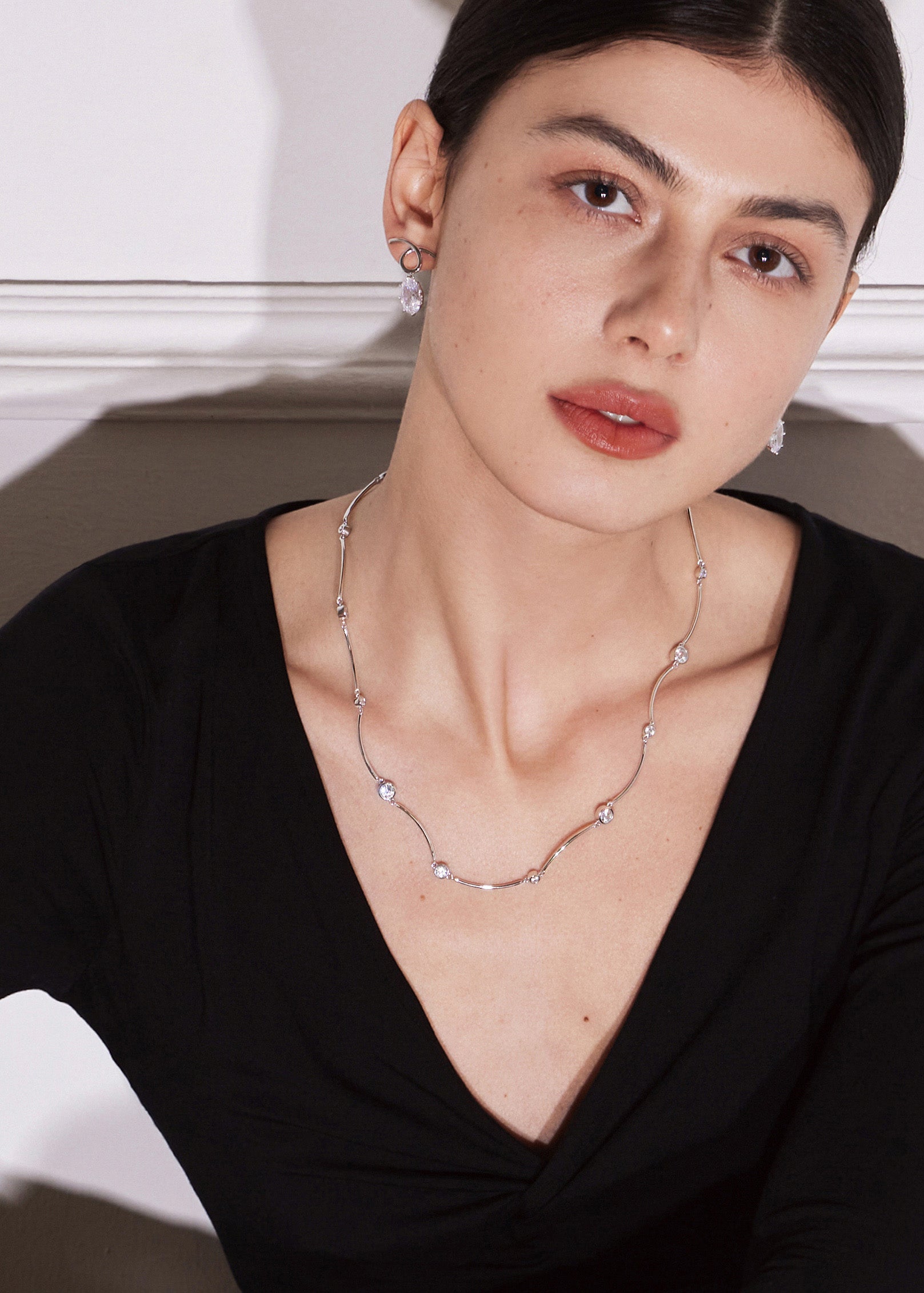 Startrail Earrings | Clear Quartz Edition