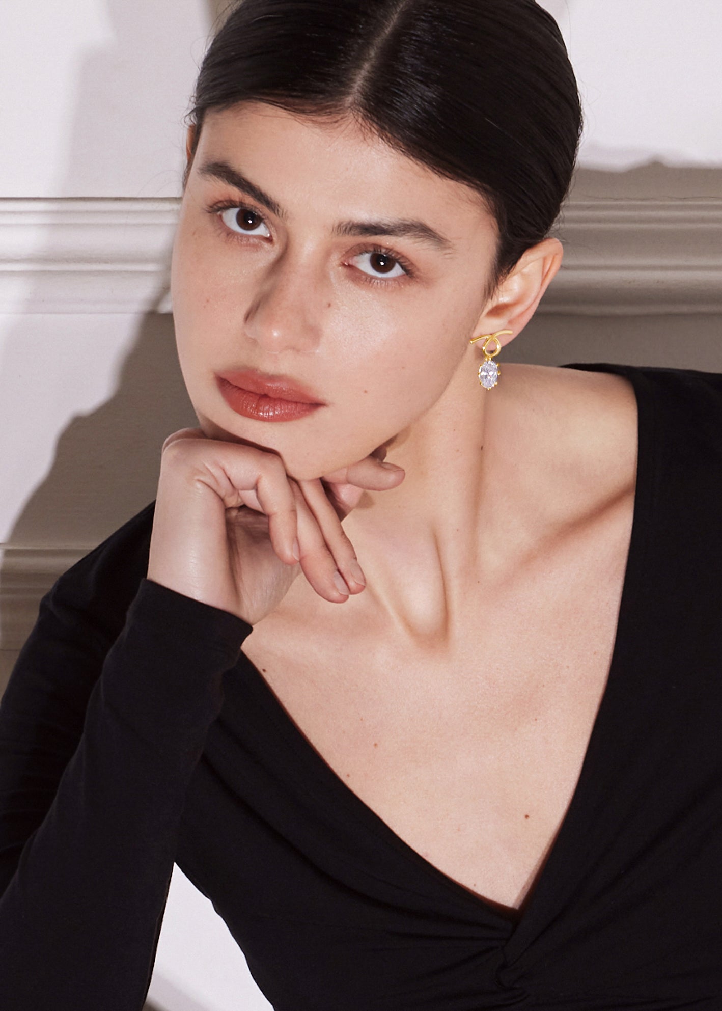 Startrail Earrings | Clear Quartz Edition