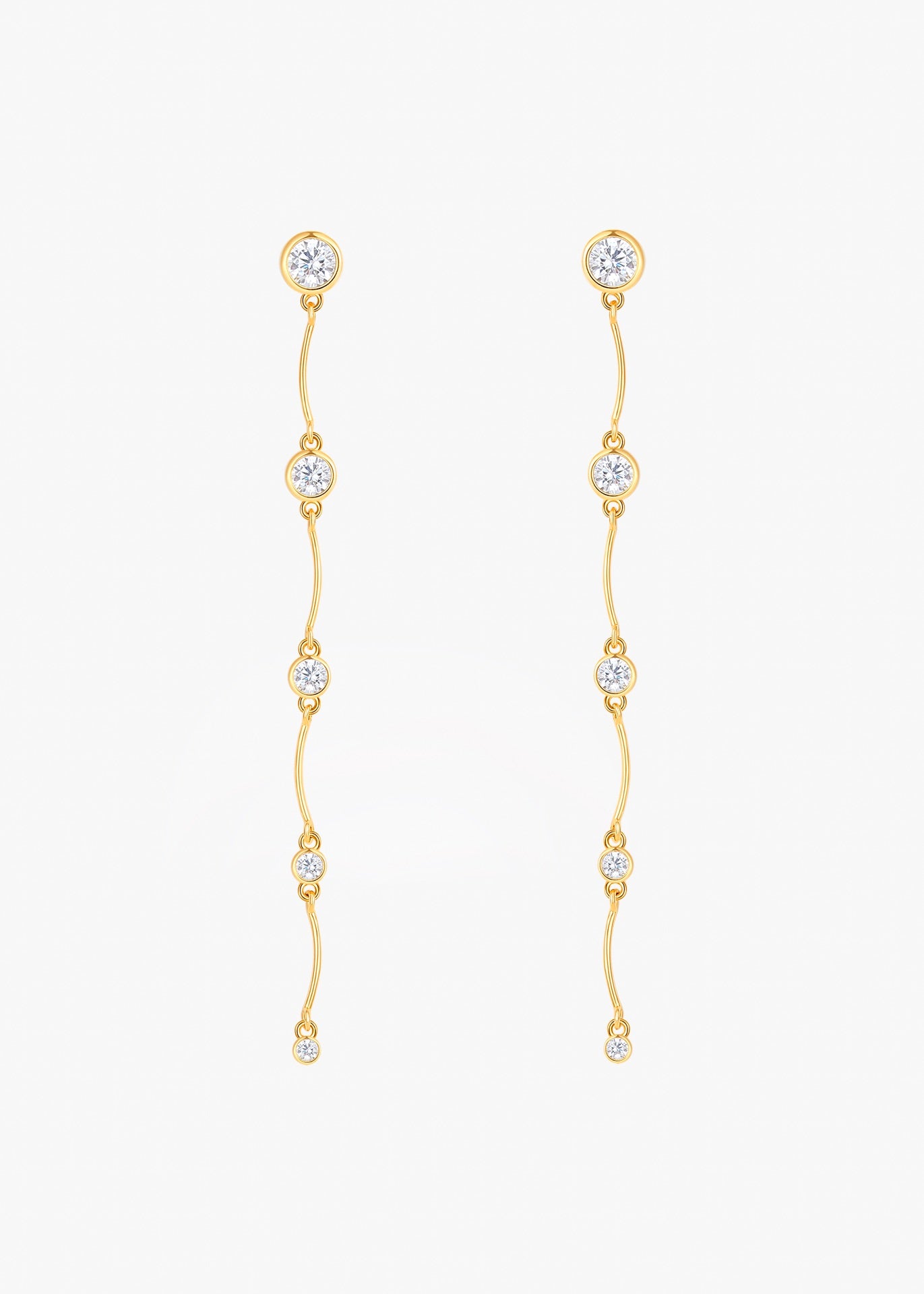 Sparkling Wave Drop Earrings