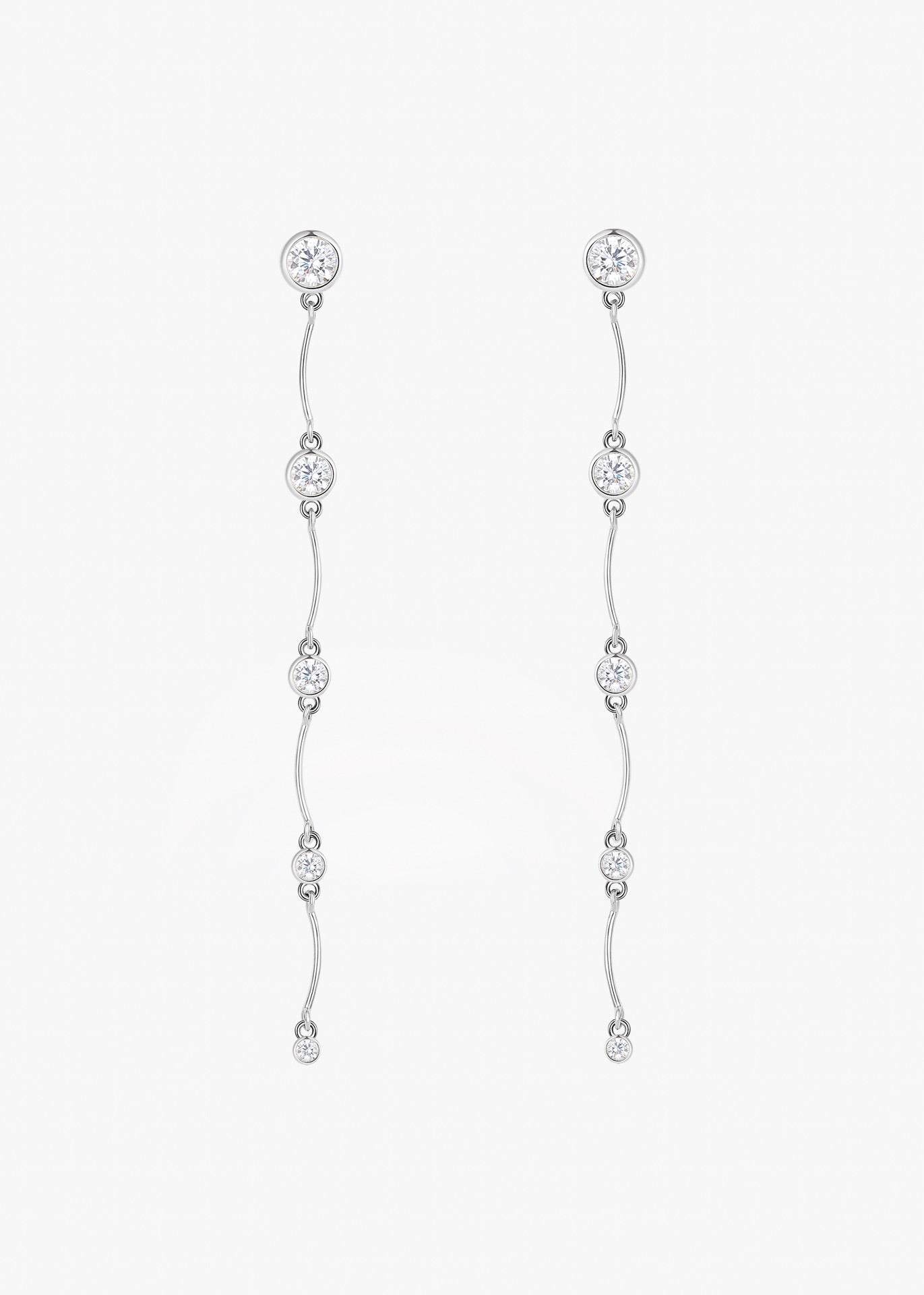 Sparkling Wave Drop Earrings