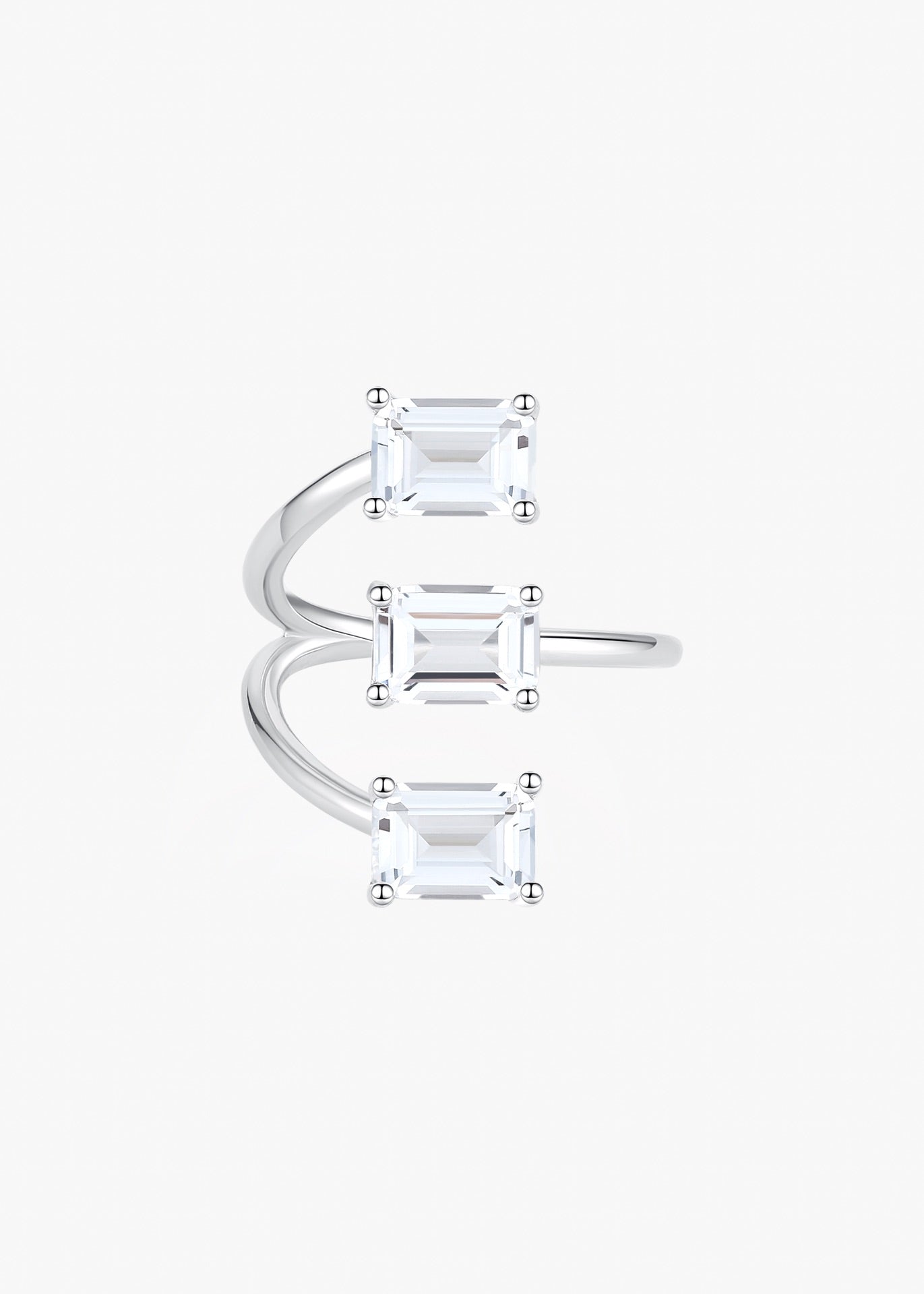 Intersected Gems Statement Ring | Clear Topaz