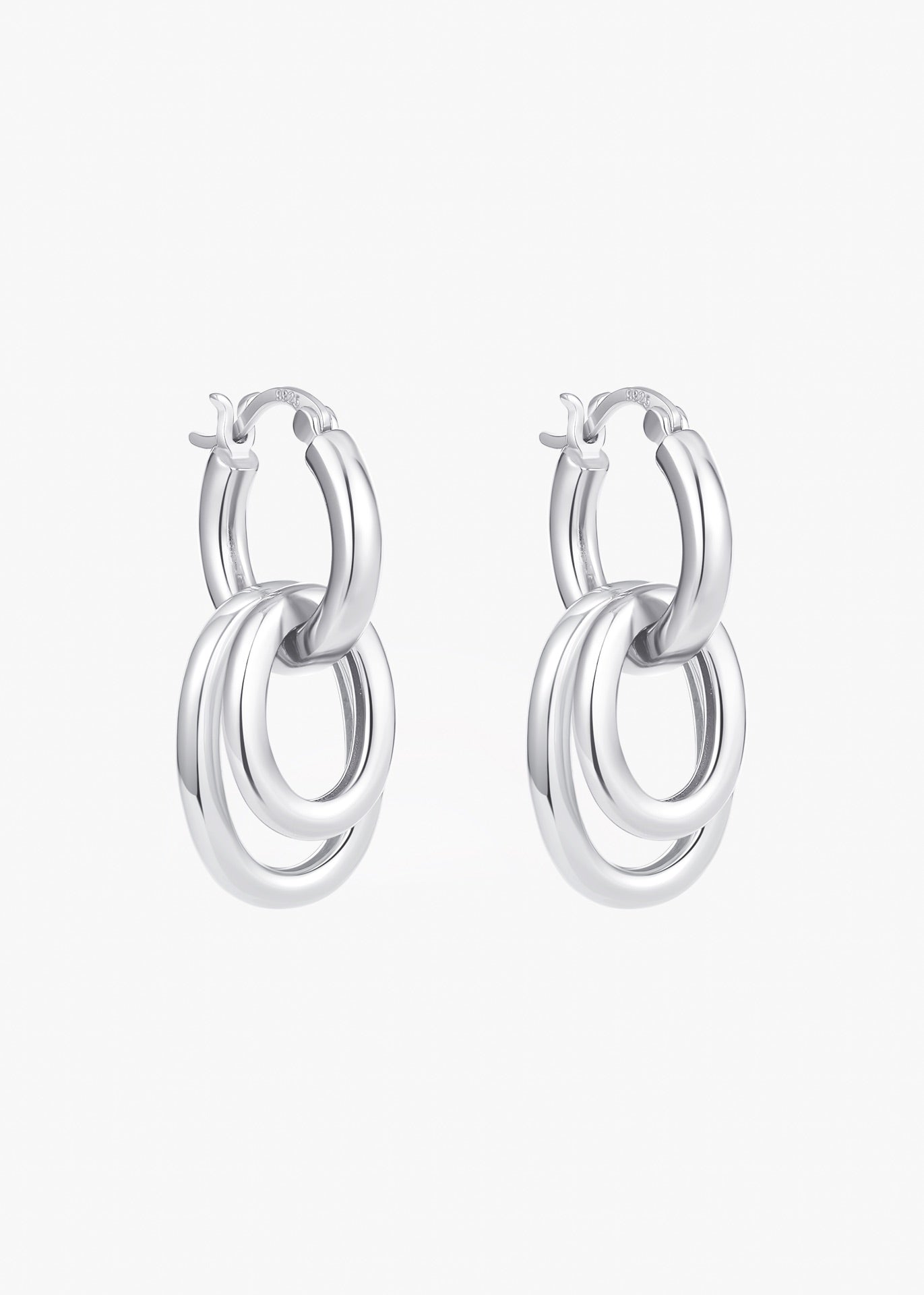 Interlocking Circle Charm Earrings