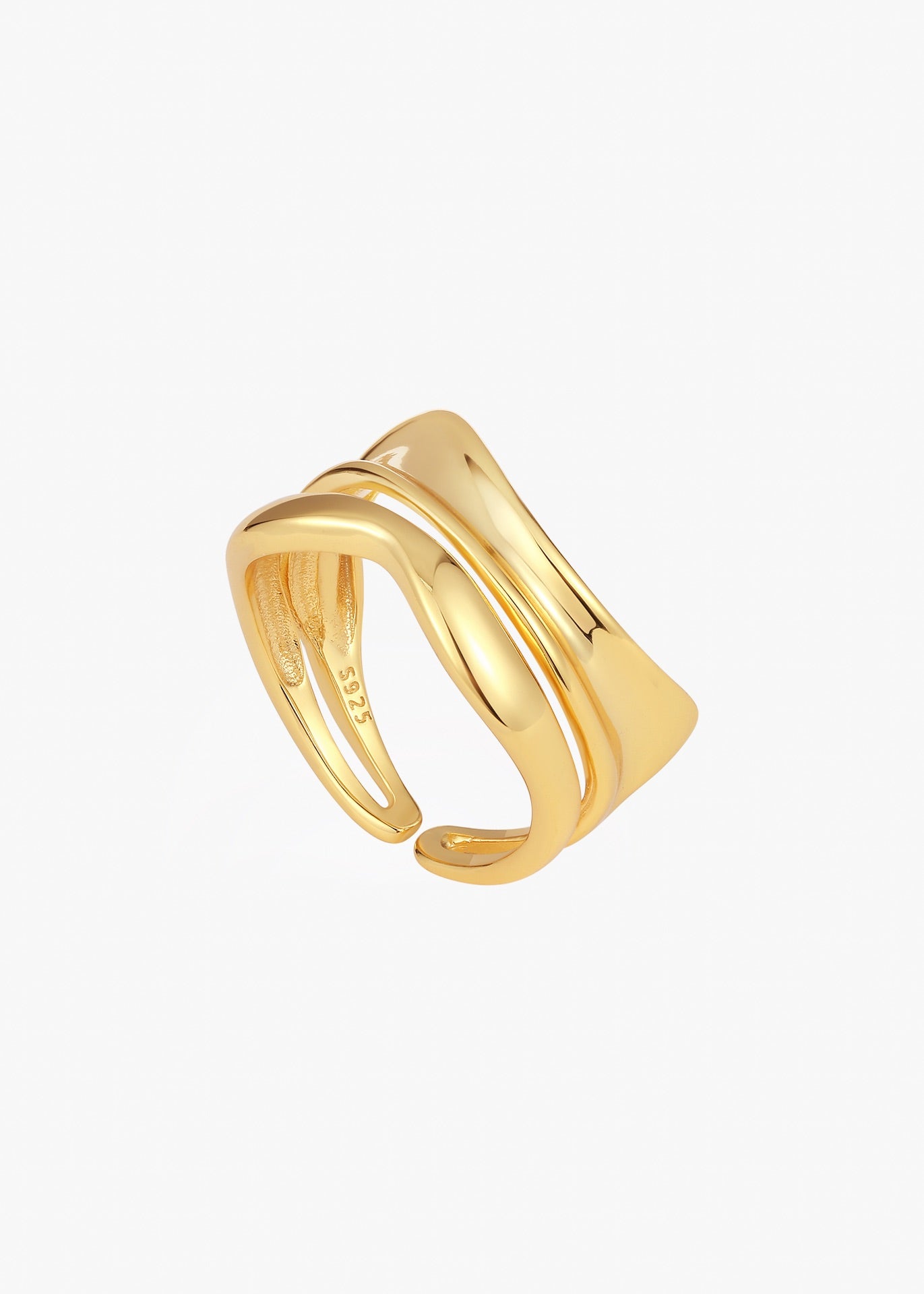 Fluid Ribbon Ring