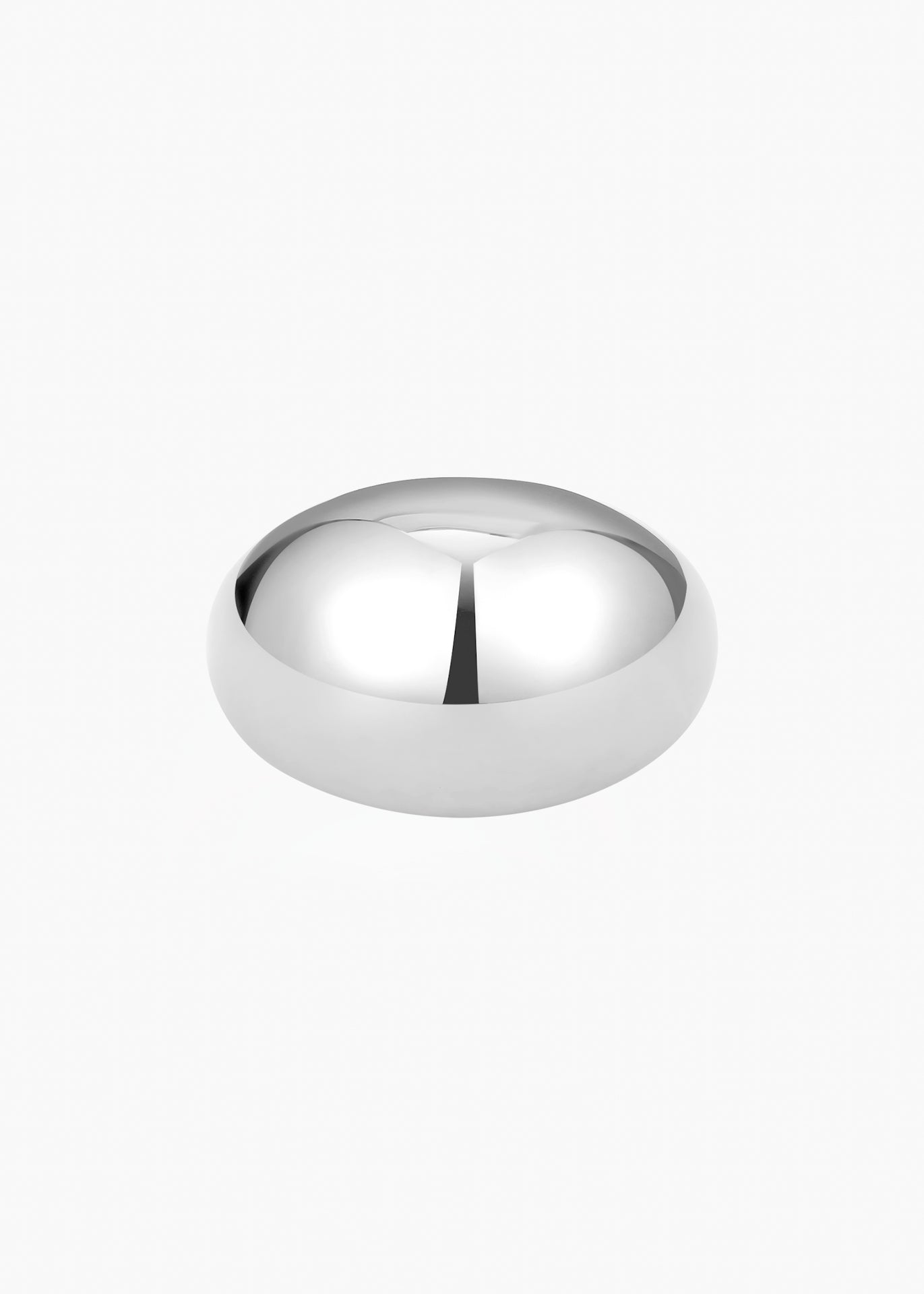 Mirrored Sphere Open Ring