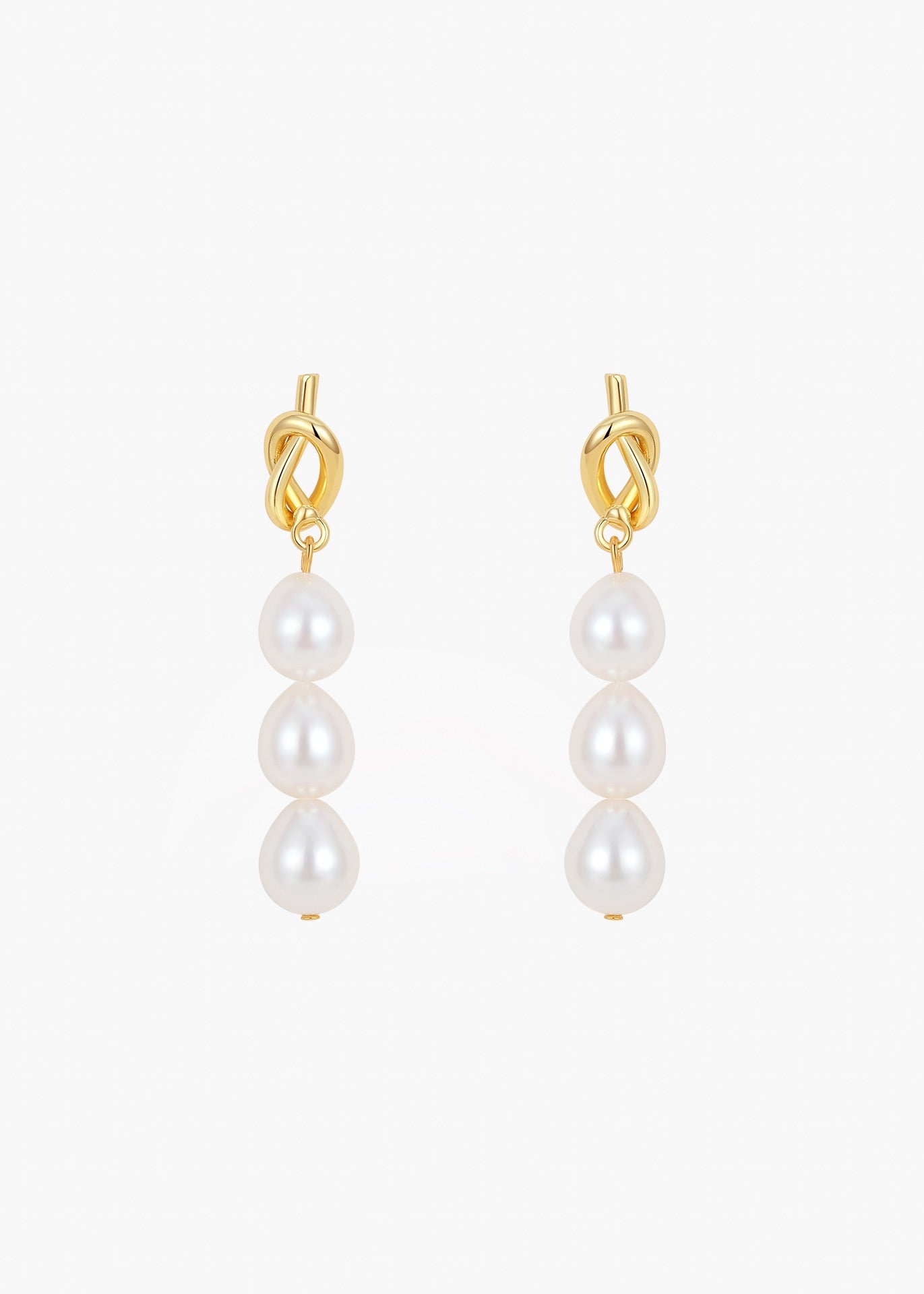 Baroque Pearl Knot Earrings