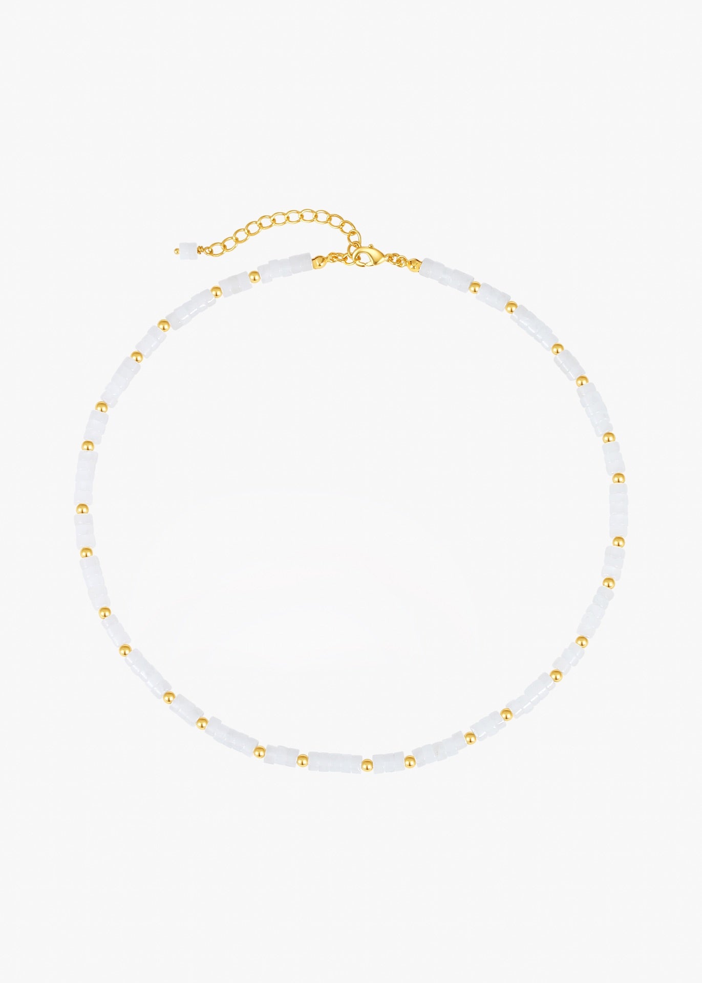 White Quartz Bead Necklace