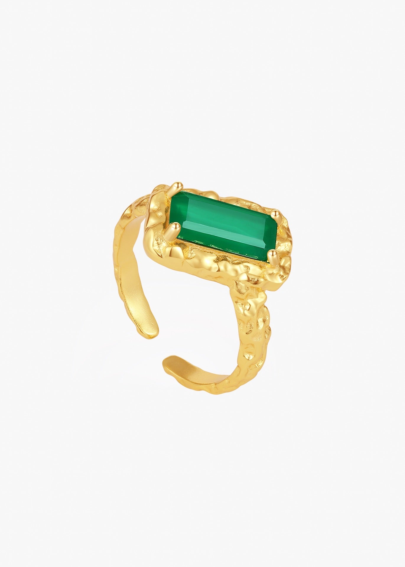 Evergreen Glow Open Ring