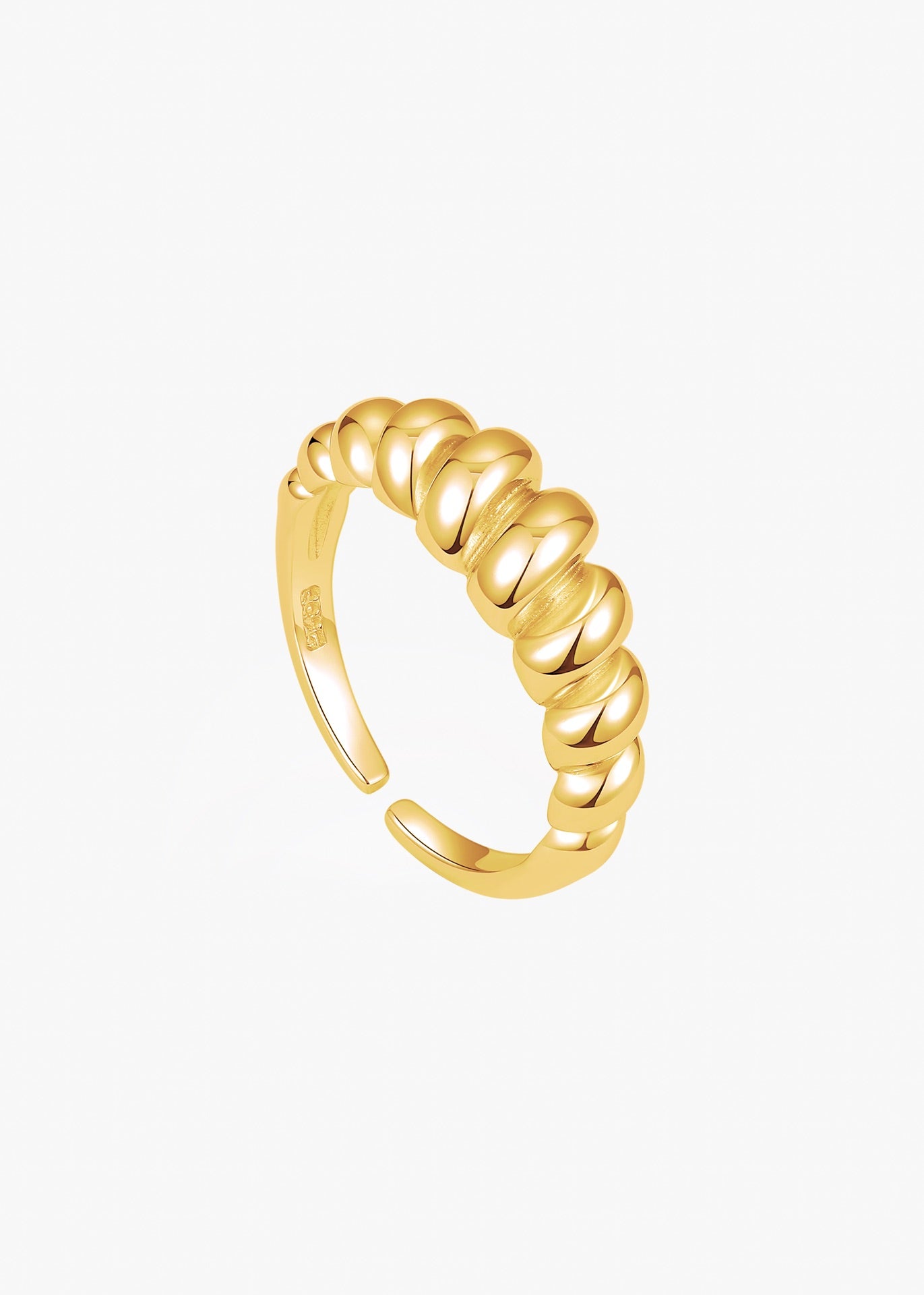 Sleek Twisted Charm Ring