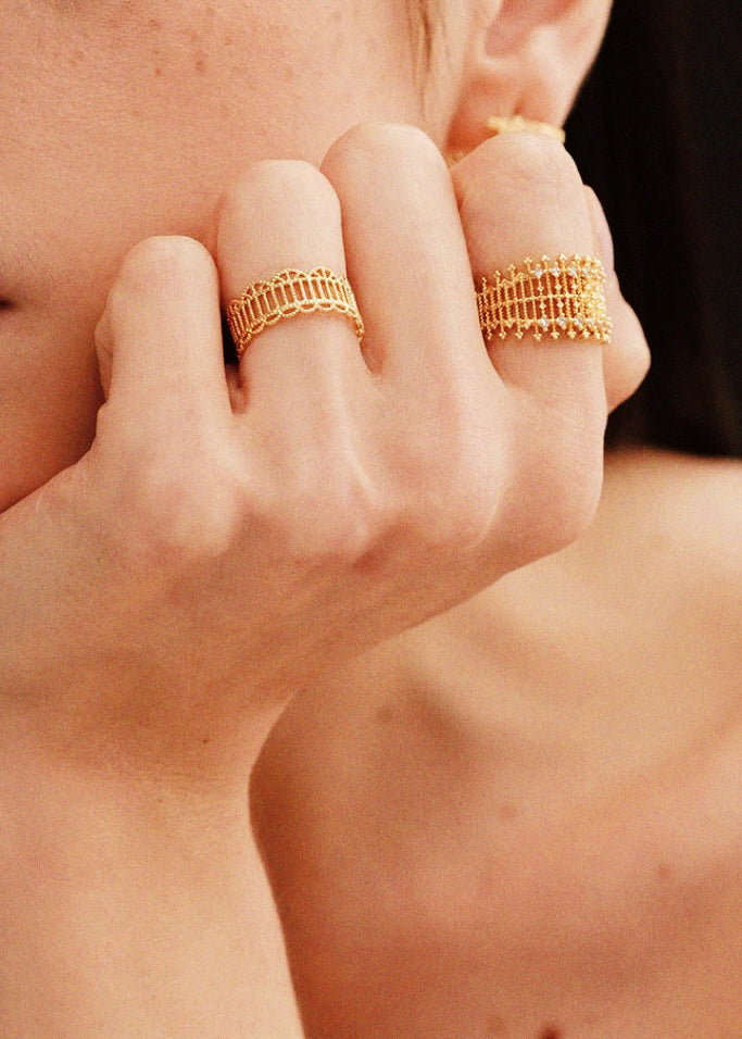 「Close to Skin」Lace Veil Open Ring