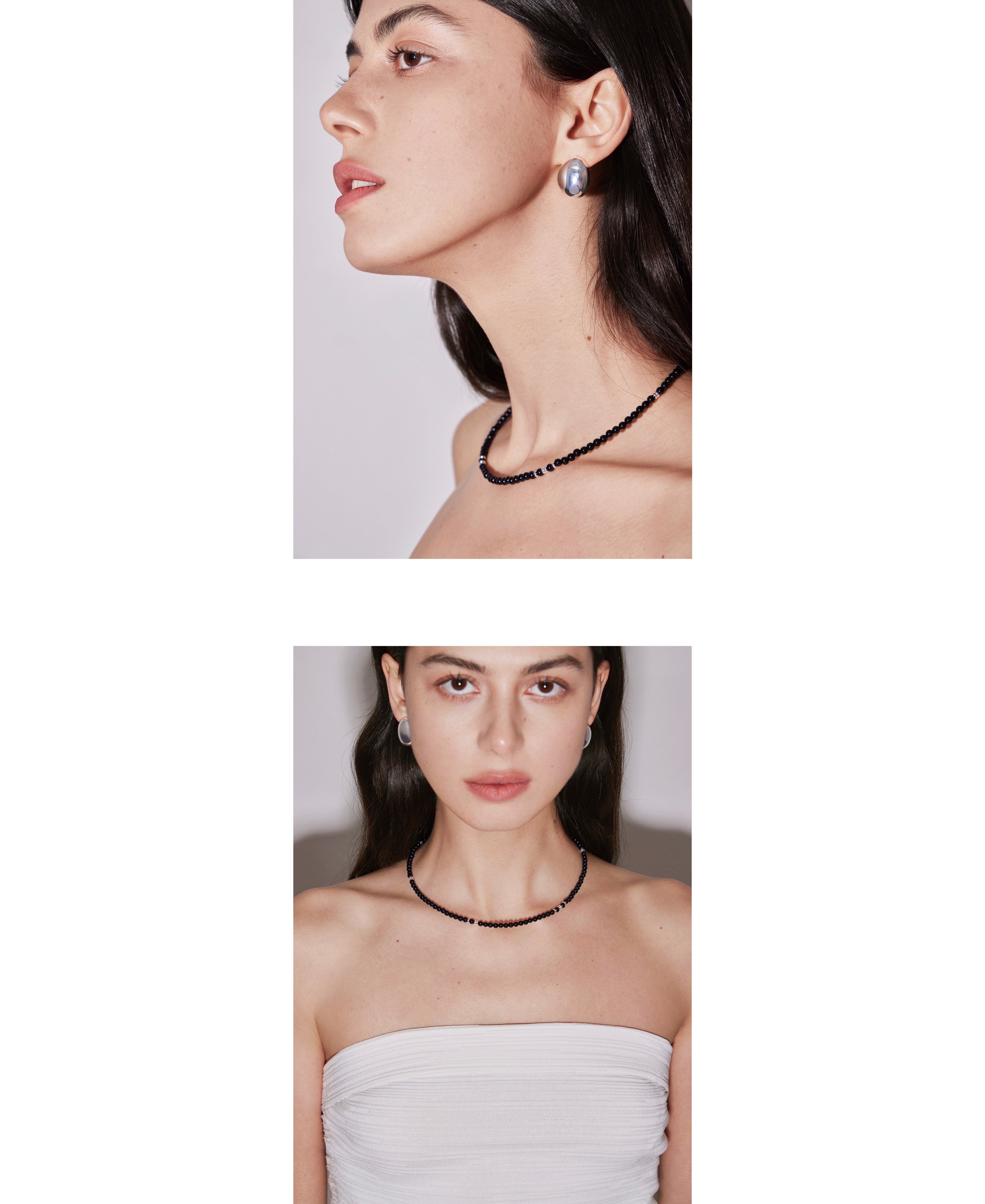 ★MIDNIGHT MOMENT.★ push ball twoline necklace Two Tone Shiny Coin Necklace – The Golden Bear